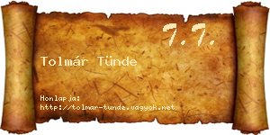 Tolmár Tünde névjegykártya