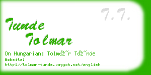 tunde tolmar business card